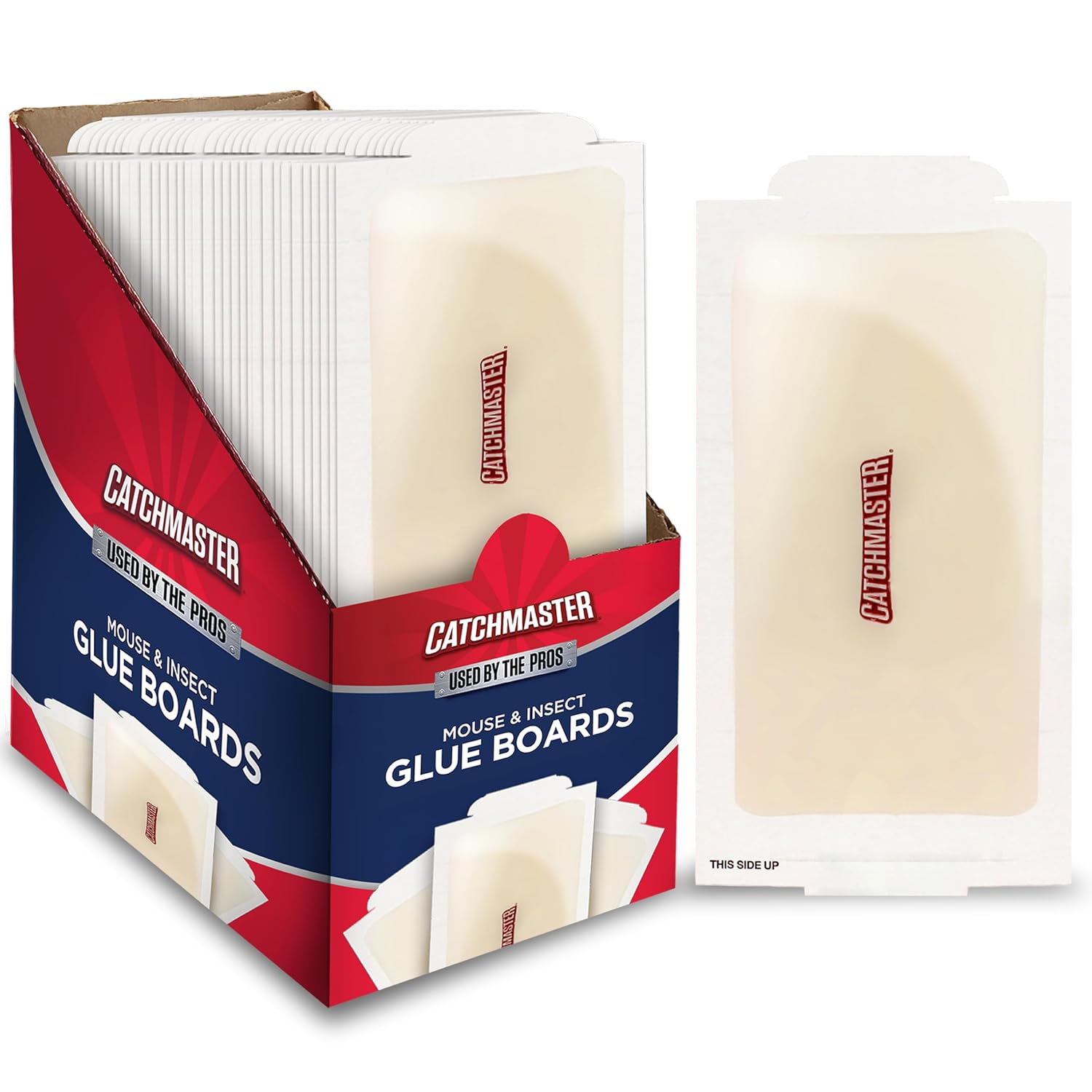 Catchmaster Trampas adhesivas compactas para ratones e insectos, 75 unidades, tableros de pegamento a granel