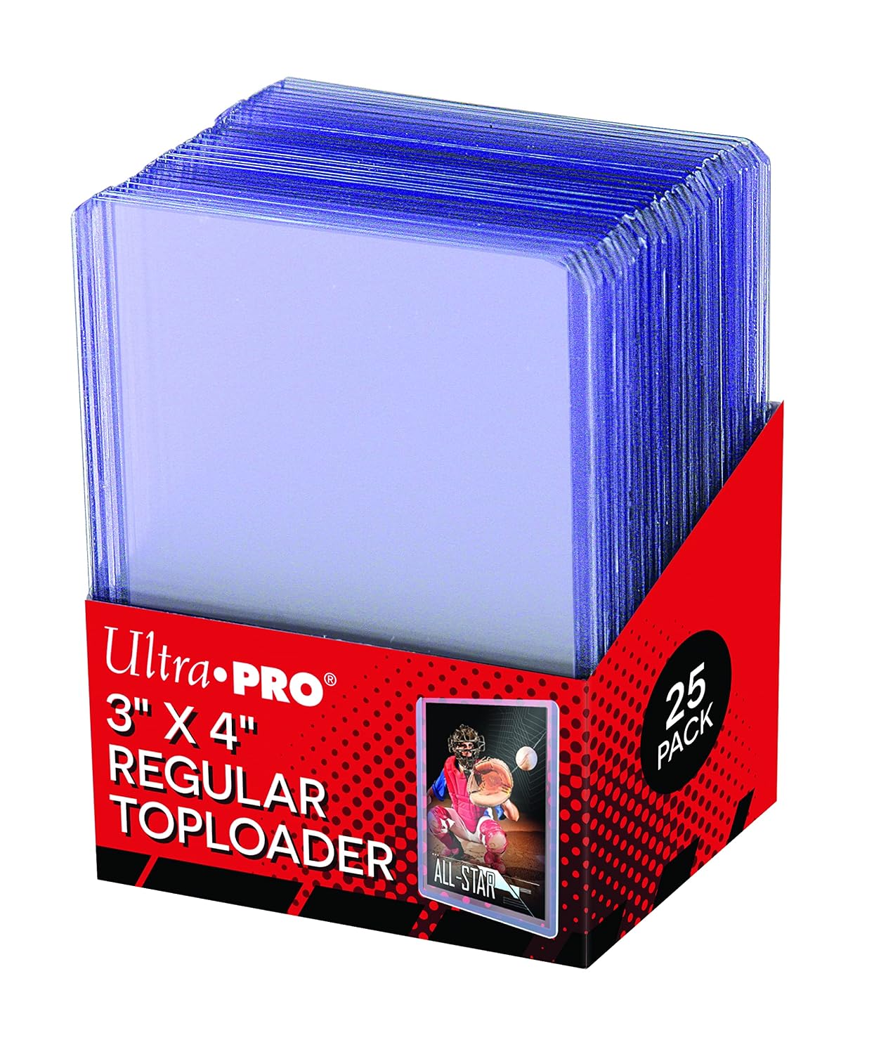 Ultra Pro 3" X 4" Clear Regular Toploader 25ct TopLoaders para tarjetas Coche de béisbol