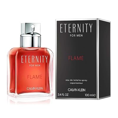 Calvin Klein Eternity Flame Eau De Toilette para hombre - Con notas de ámbar y cuero