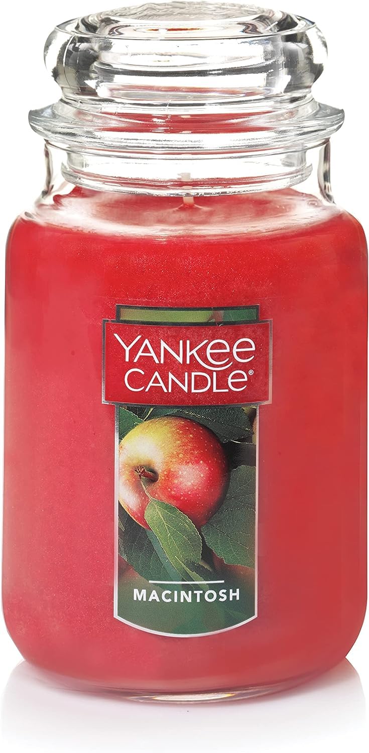 Yankee Candle Vela perfumada en tarro de 22 onzas, grande, Macintosh