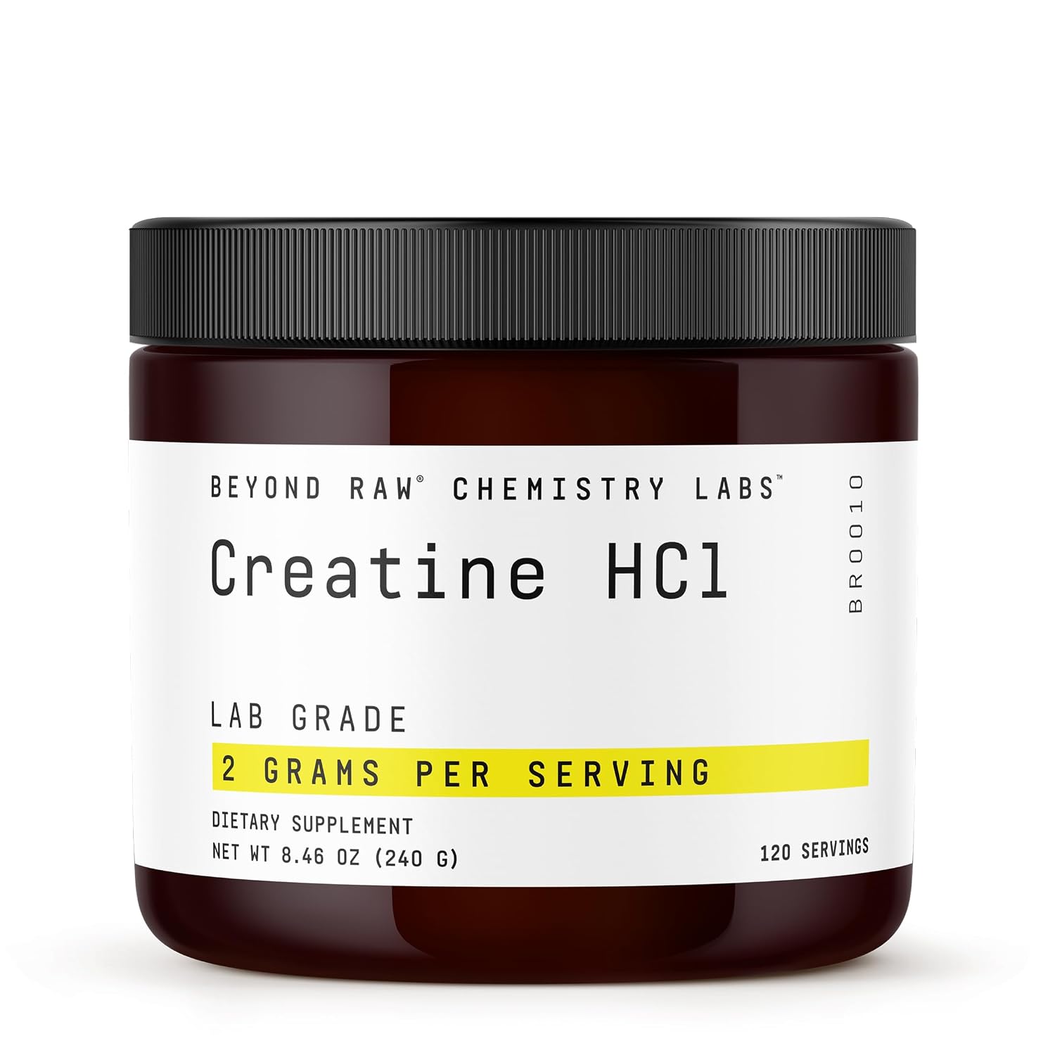 BEYOND RAW GNC Creatina HCl en polvo respaldado por la ciencia, grado de laboratorio, 120 porciones