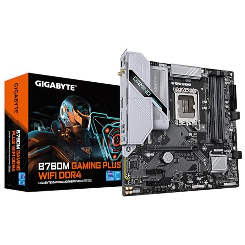 GIGABYTE B760M GAMING PLUS WIFI LGA1700 DDR4 5333MHz(OC) PCIe 4.0 M.2 WiFi + BT
