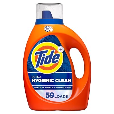 Tide Hygienic Clean Heavy 10X Duty Laundry Detergent Liquid Soap, Original Scent