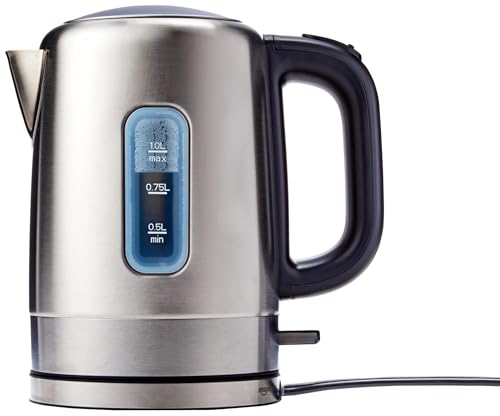 Amazon Basics Electric Stainless Steel Kettle for Tea and Coffee, BPA-Free, Fast