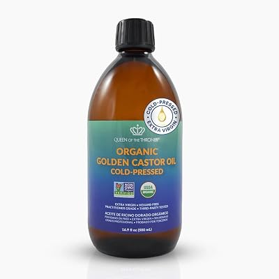 QUEEN OF THE THRONES Organic Golden Castor Oil - 16.9oz,10
