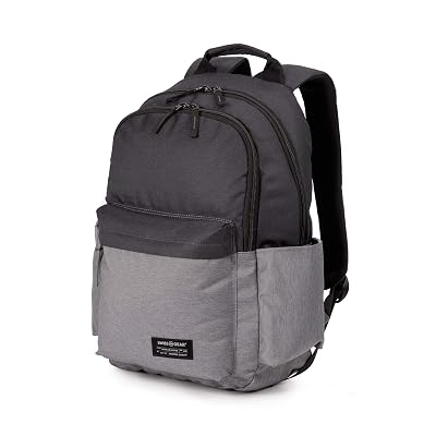 SwissGear 2789 Laptop Backpack, Fits 13 Inch Laptop, Grey/Black