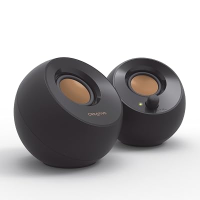 Creative Pebble, 2.0 USB Desktop Stereo Speakers for PC/Laptop, Black