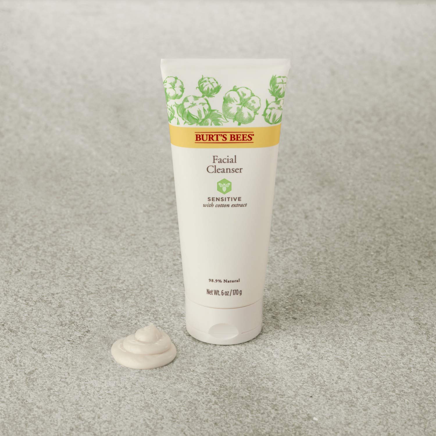 Burt's Bees Gentle Cream Cleanser with Aloe for Sensitive Skin, 6 oz.