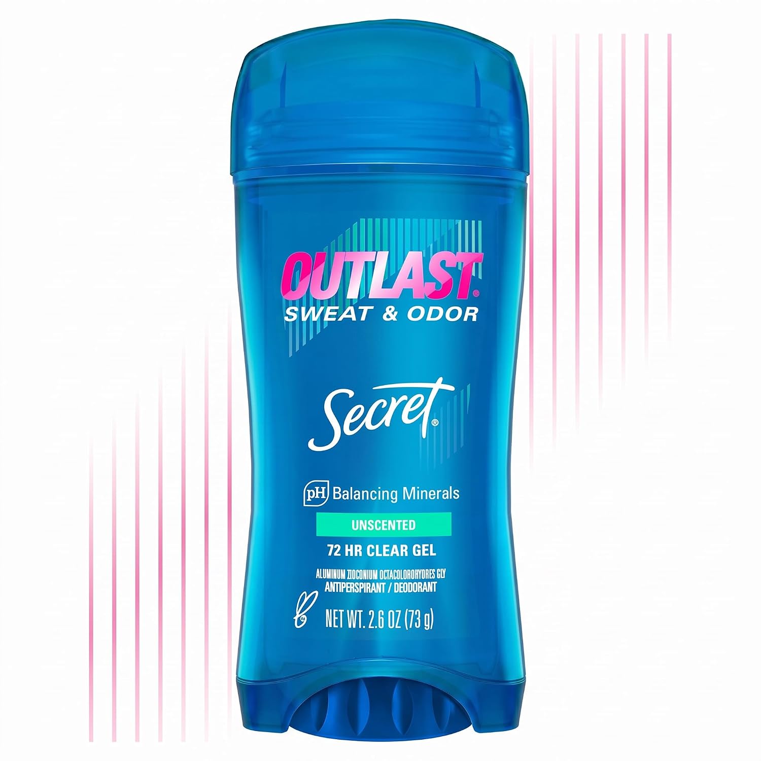 Secret Outlast Antiperspirant Deodorant for Women, Clear Gel, 72hr Sweat and Odo