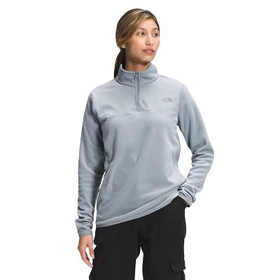 The North Face Women's TKA Glacier 1/4 Zip Fleece Jacket, Mid Grey, Medium