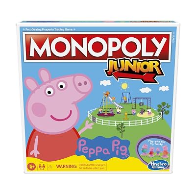 Hasbro Gaming Monopoly Junior: Peppa Pig Edition Board Game for 2-4 Players, Ind