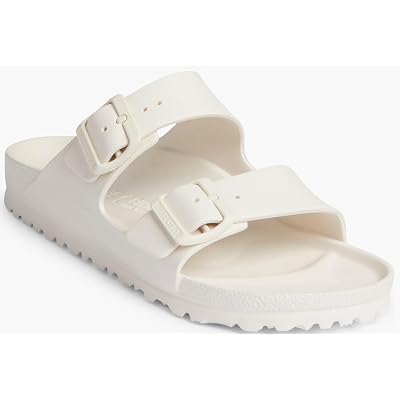 Birkenstock Unisex Arizona Essentials Slide-On Sandal, Eggshell, 5-5.5 Narrow Wo