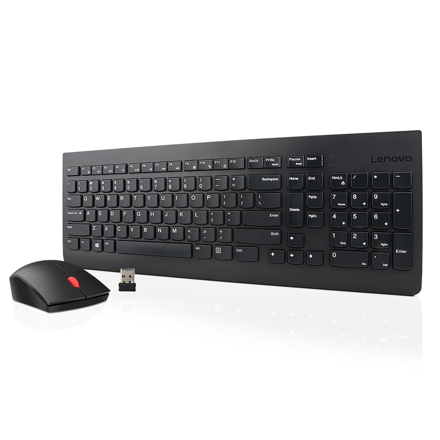Lenovo 510 Wireless Keyboard & Mouse Combo, 2.4 GHz Nano USB Receiver, Full Size