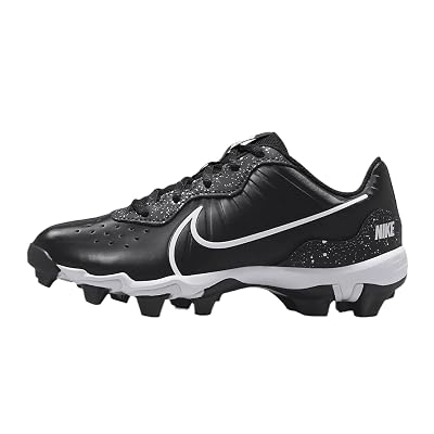 Nike Alpha Huarache 4 Keystone - Tacos de béisbol moldeados de goma para niño, talla 10 K, color negro