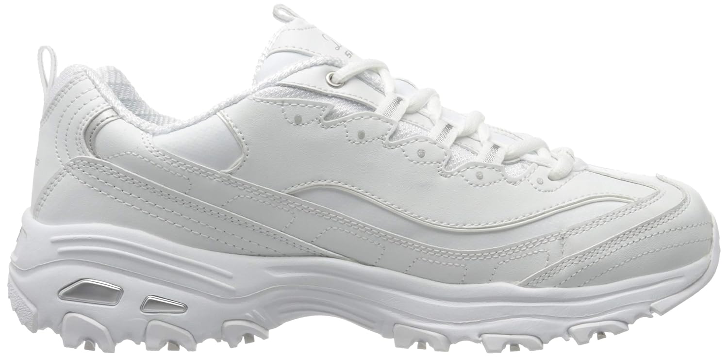 Skechers Women's D'Lites Biggest Fan, Black/White, Size 9 Wide