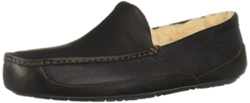 UGG Men's Ascot Slipper, China Tea Leather, 18