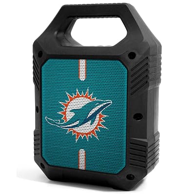 SOAR NFL ShockBox XL Altavoz Bluetooth inalámbrico LED, Miami Dolphins