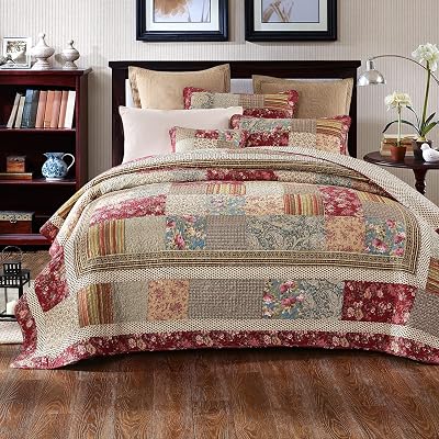Tache Algodón Patchwork Country Farm Cottage Vintage Antique Ditsy Floral Paisley