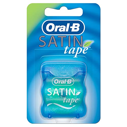 Oral-B Satin Tape hilo dental, sabor a menta, 1 unidad (paquete de 2)