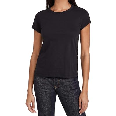 Rag & Bone The Tee para Mujer, Negro, S