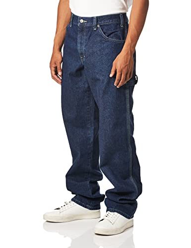 Dickies Vaqueros carpinteros de corte relajado para hombre, azul índigo, 34 W x 34 L US