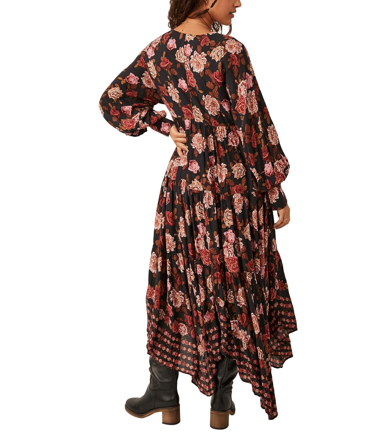 Free People Rows of Roses Maxi Black Combo XS (Women's 0-2)