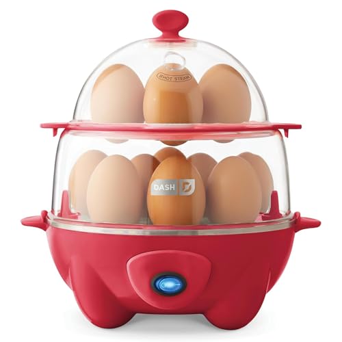 Dash Deluxe Egg Cooker - Boiler, Poacher & Steamer - Includes Measuring & Recipe