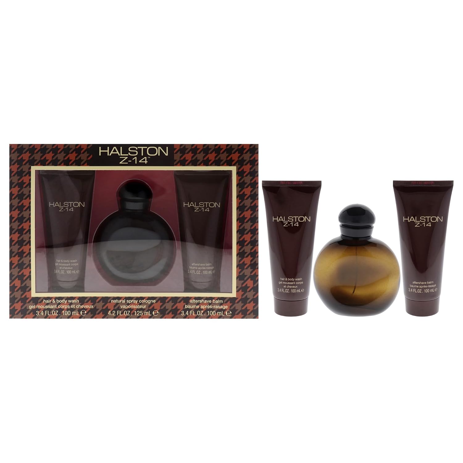 Halston Z-14 by Halston for Men - 2 Pc Gift Set 4.2oz EDC Spray, 3.4oz After Sha