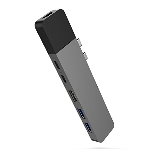 Hyper - HyperDrive NET 6-in-2 Hub for USB-C for MacBook Pro/Air - HDMI 4K60Hz HD