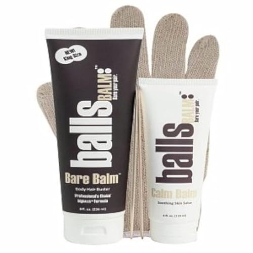 The Bare Pair King Kombo - Sistema de gestión del vello corporal (con guante exfoliante)