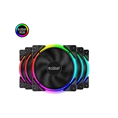 PCCOOLER Corona 5 en 1 FGRB Kit, 120 mm 4 pines PWM RGB direccionable por ventilador