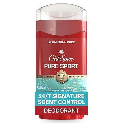 Desodorante para hombres Old Spice sin aluminio, protección contra olores 24 horas al día, 7 días a la semana, frescura 24 horas al día, 7 días a la semana