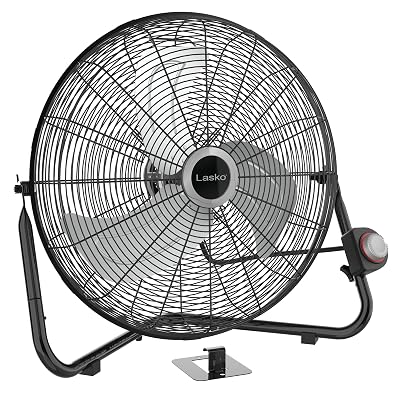 Lasko Ventilador de piso y montaje en pared de alta velocidad - 20" - 2264QM - Negro