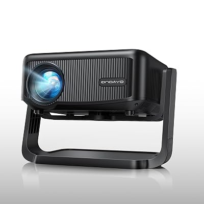 [Soporte ajustable 360^0] Mini proyector con WiFi y Bluetooth 500 ANSI, Electri