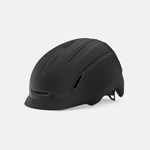 Casco de bicicleta urbana para adulto Giro Caden MIPS II LED - Negro mate - Talla L (59-63 cm)
