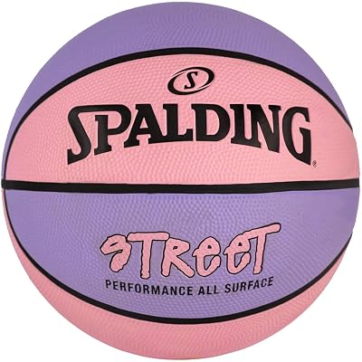 Balón de baloncesto Spalding Street rosa para exterior 28,5"