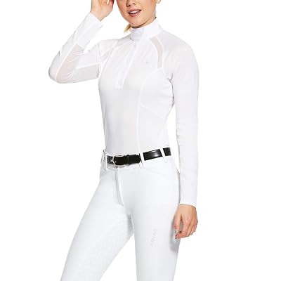ARIAT Camiseta Sunstopper 2.0 Show para mujer, color blanco, talla grande