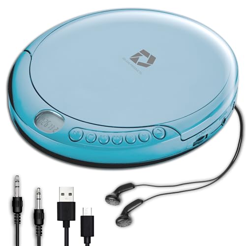 Deluxe Products Reproductor de CD portátil con antisalto de 60 segundos, auriculares estéreo, Inc