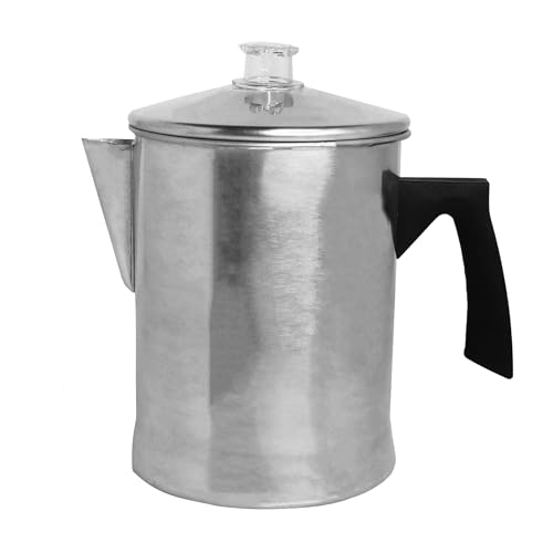 Cafetera eléctrica de aluminio MIRRO de 9 tazas con mango frío al tacto