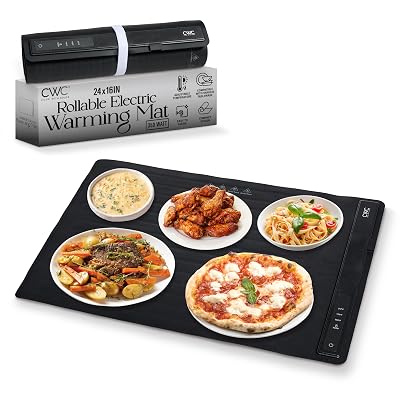 COCINA CON COLOR Alfombrilla calentadora de alimentos eléctrica de 350 W - Bandeja calentadora de alimentos portátil con