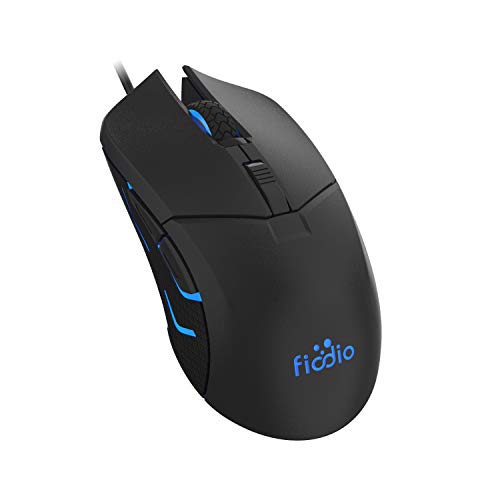 FIODIO Ratón para Juegos con Cable, 5500 DPI, Luz Respiratoria, Computadora USB Ergonómica para Juegos