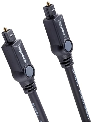 Cable de fibra óptica de audio óptico digital Toslink de Amazon Basics, multicanal, para