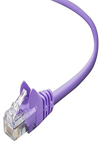 Cable de conexión Ethernet Belkin Cat5e Snagless, RJ45, 25 pies, morado