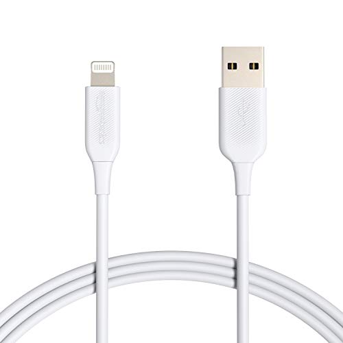 Amazon Basics Paquete de 2 cables USB-A a Lightning con certificación Apple MFi, carga rápida