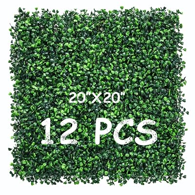 DECWIN Grass Wall Panels 12 Pack 20"x20" High Density & Highly Realistic