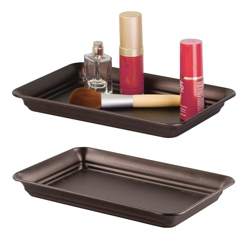 InterDesign Bandeja decorativa para tocador, organizador para baño, dormitorio, armario