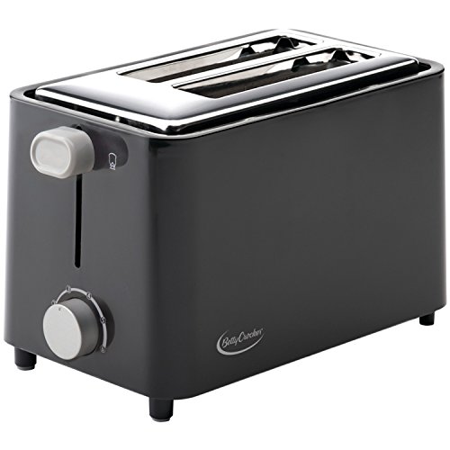 Tostadora Betty Crocker de 4 rebanadas, 1500 W, diales de control de tono de tostado variables, L alta
