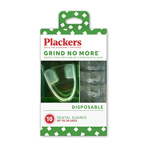 Plackers Grind No More Night Guard, listo para usar, 10 unidades