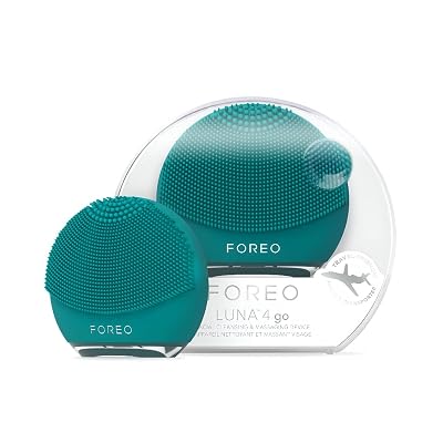 FOREO LUNA 4 go Cepillo limpiador facial y masajeador facial reafirmante, Evergreen