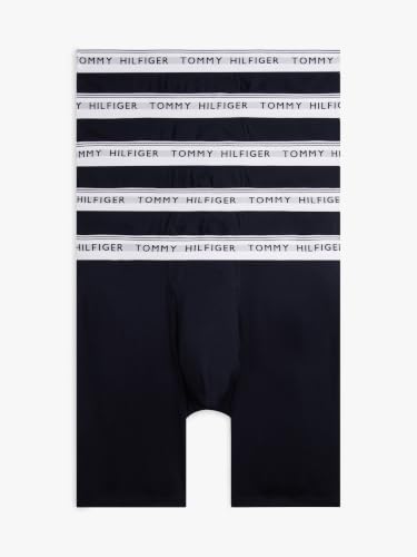 Tommy Hilfiger Calzoncillos tipo bóxer de algodón Essentials para hombre, paquete de 5